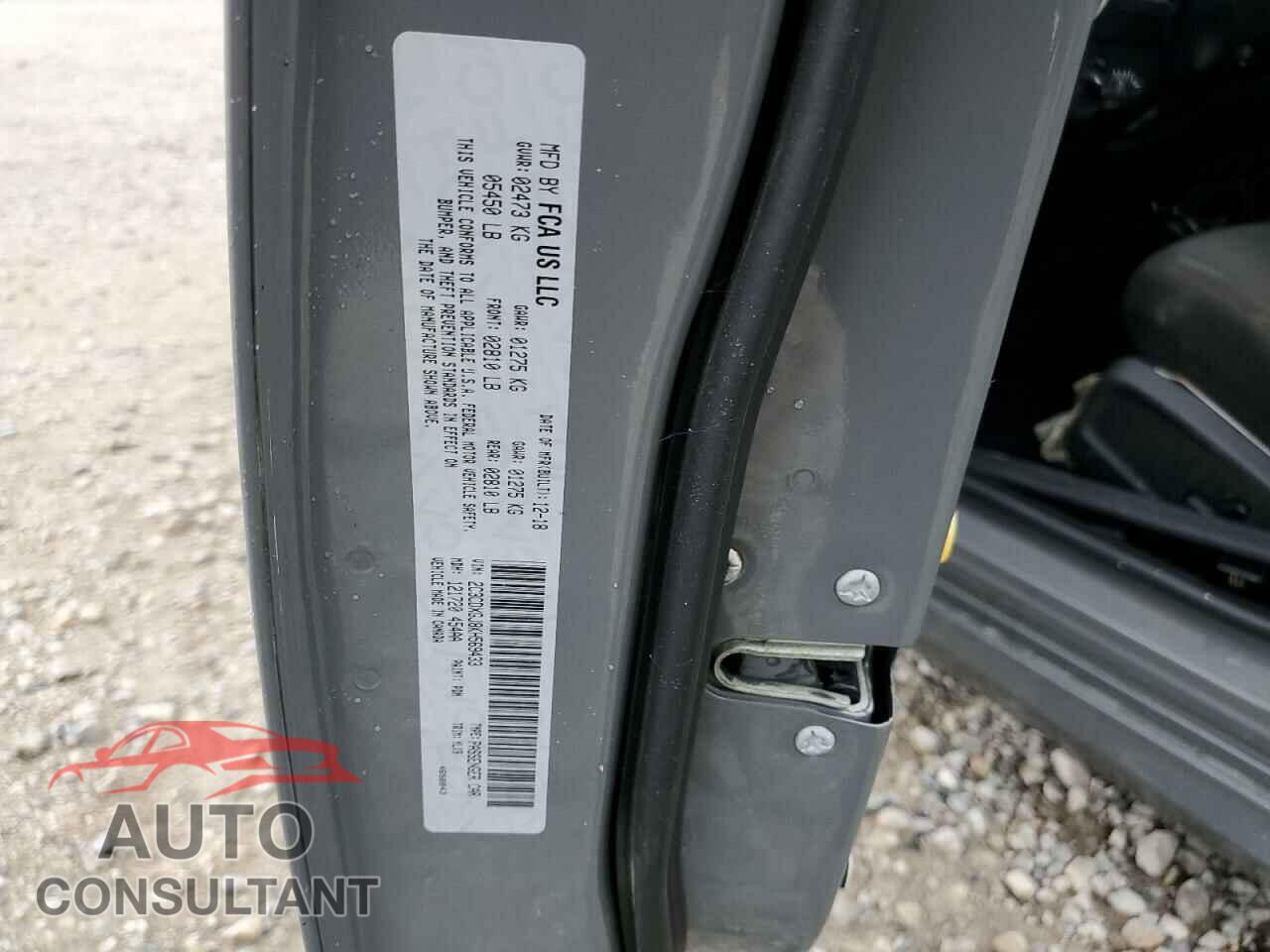 DODGE CHARGER 2019 - 2C3CDXGJ8KH569433