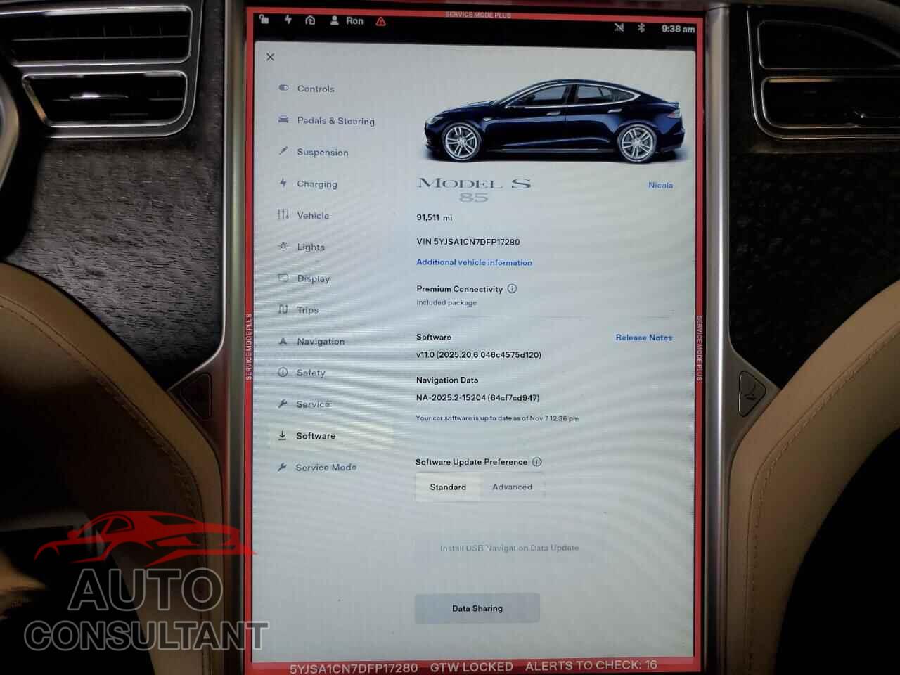 TESLA MODEL S 2013 - 5YJSA1CN7DFP17280