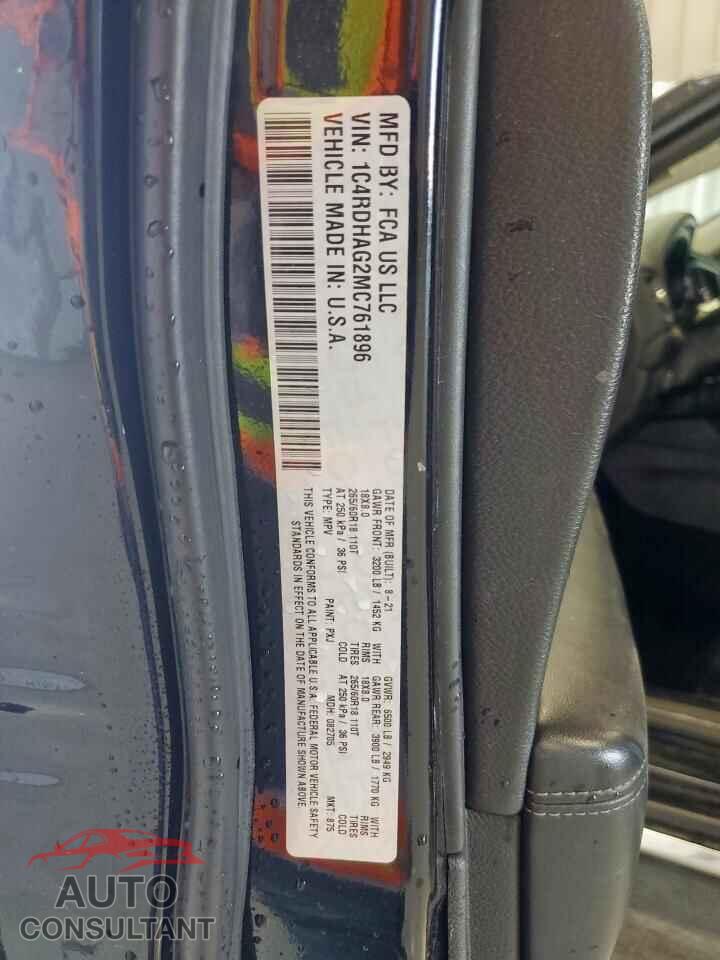 DODGE DURANGO 2021 - 1C4RDHAG2MC761896