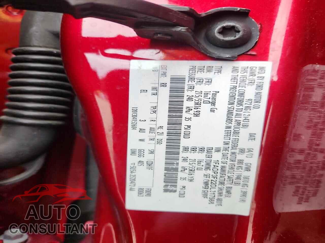 FORD FOCUS 2013 - 1FADP3F22DL317568