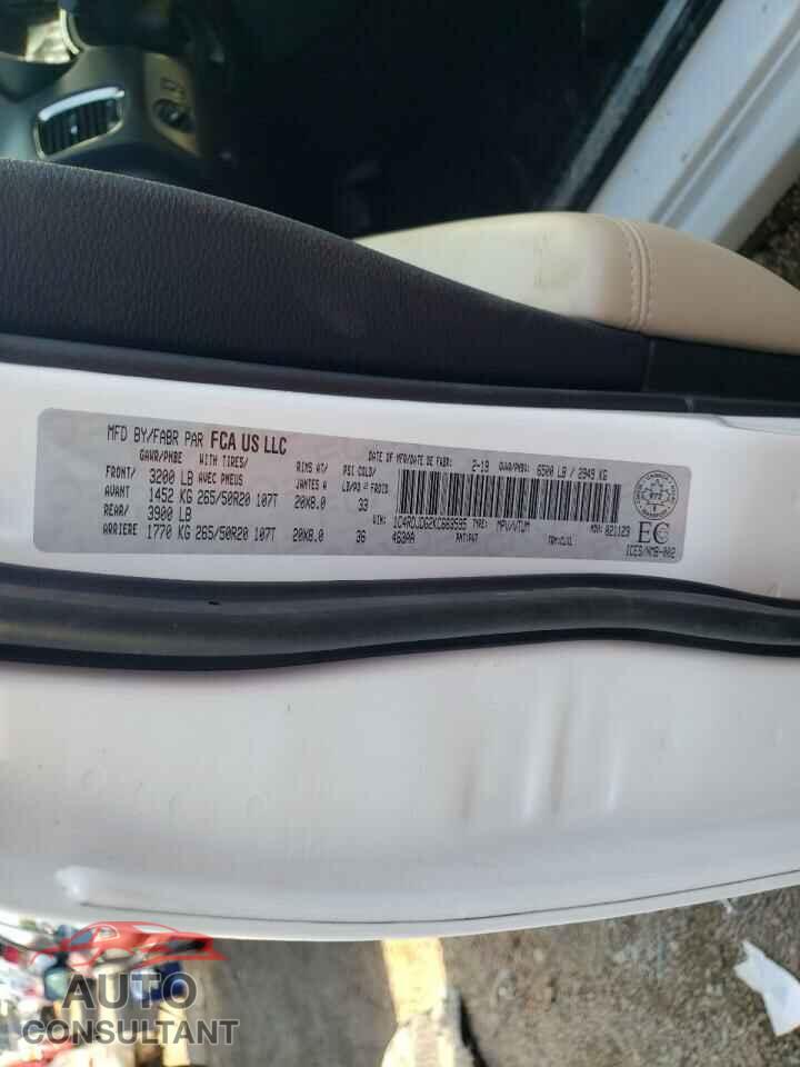 DODGE DURANGO 2019 - 1C4RDJDG2KC663595