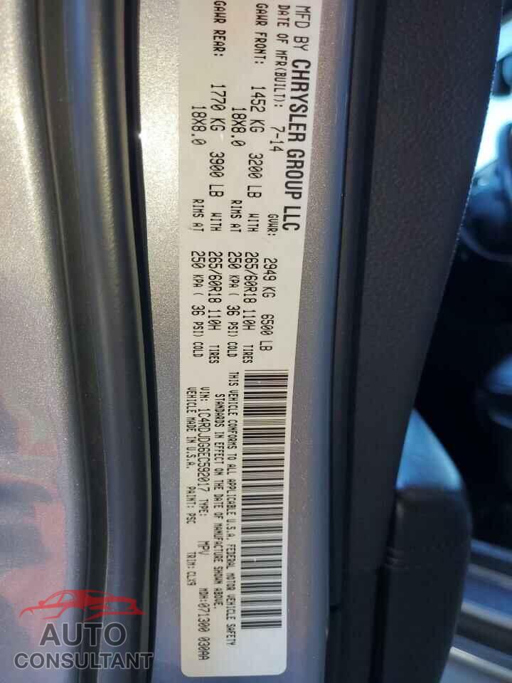 DODGE DURANGO 2014 - 1C4RDJDG6EC592017