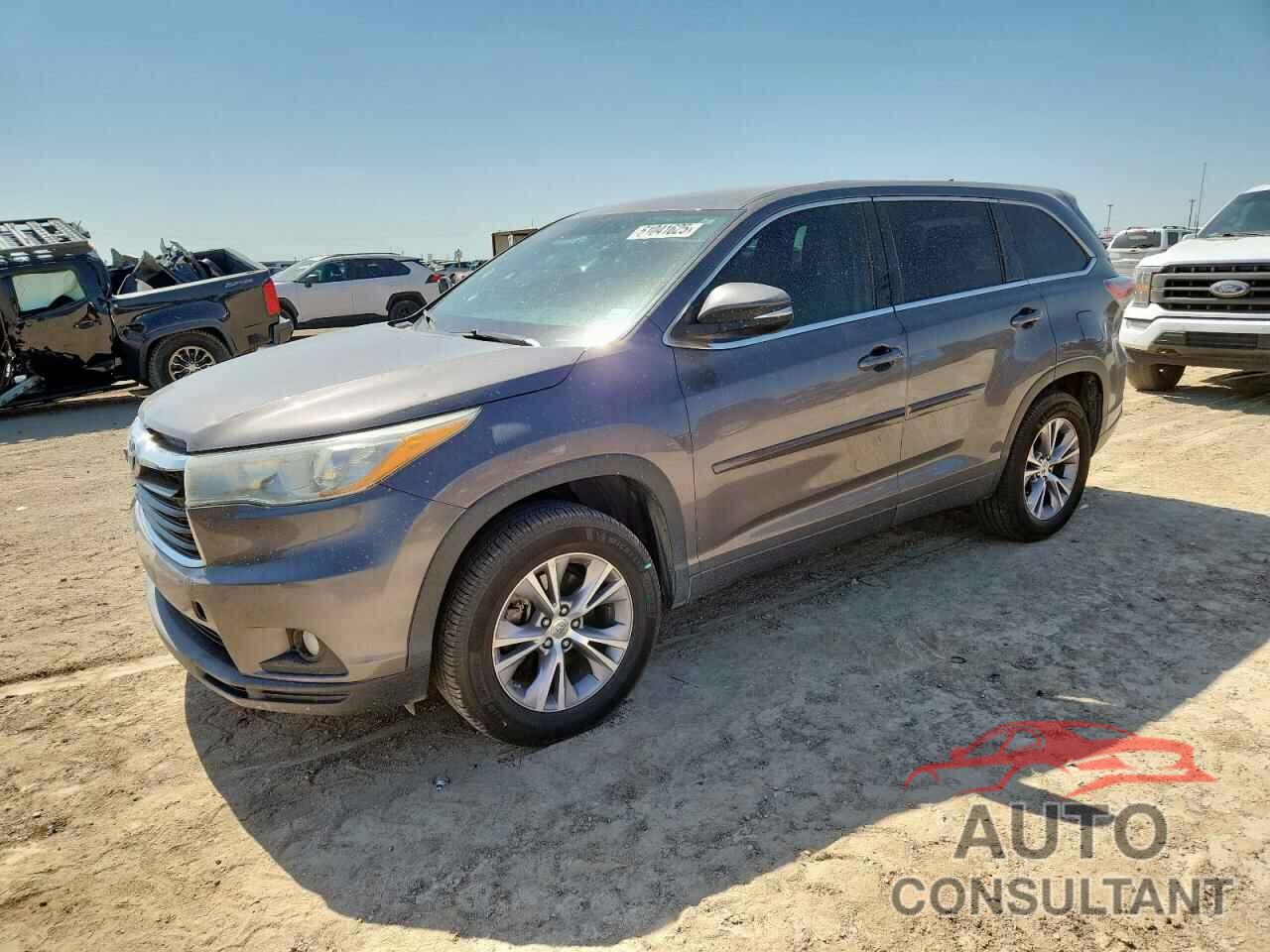TOYOTA HIGHLANDER 2015 - 5TDZKRFH9FS117844