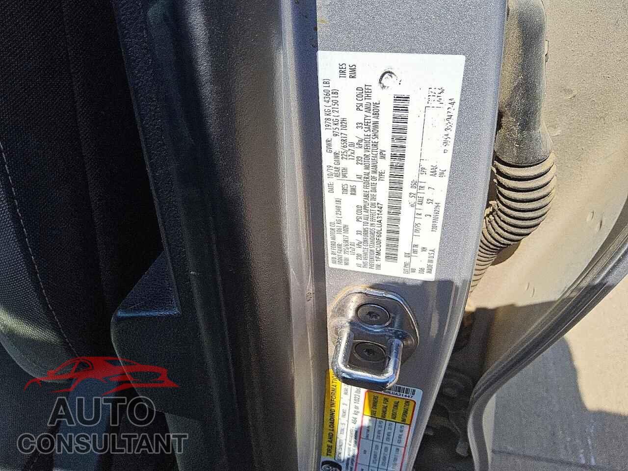 FORD ESCAPE 2020 - 1FMCU0F60LUA31447