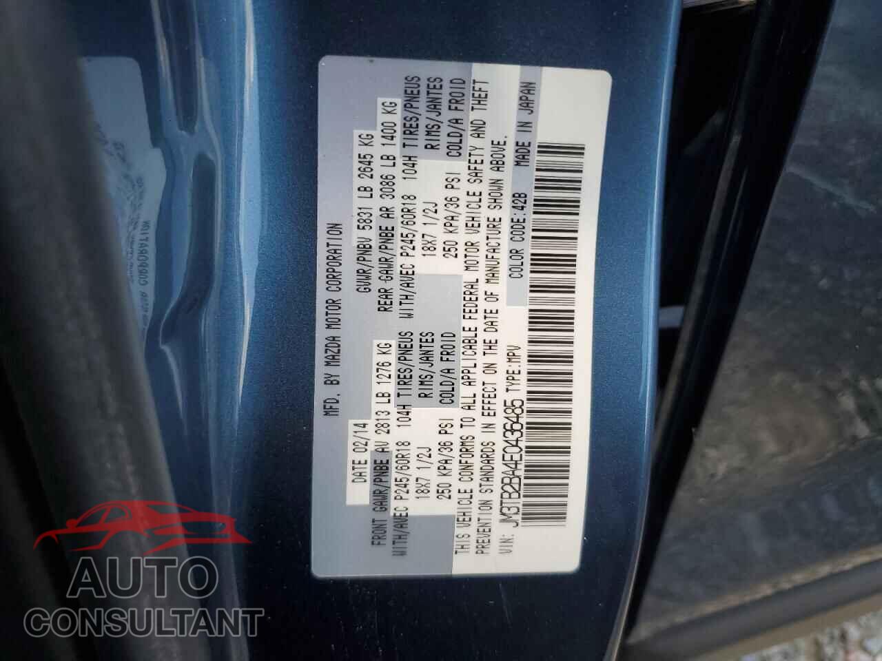 MAZDA CX-9 2014 - JM3TB2BA4E0436485