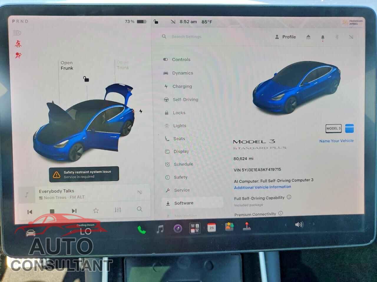 TESLA MODEL 3 2019 - 5YJ3E1EA5KF419715