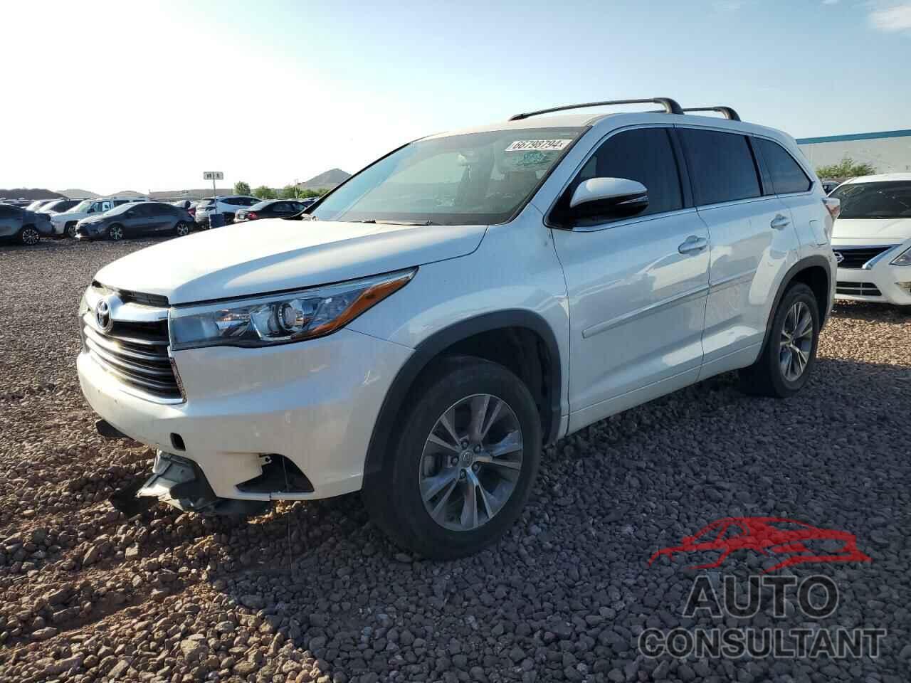 TOYOTA HIGHLANDER 2015 - 5TDZKRFH9FS079919