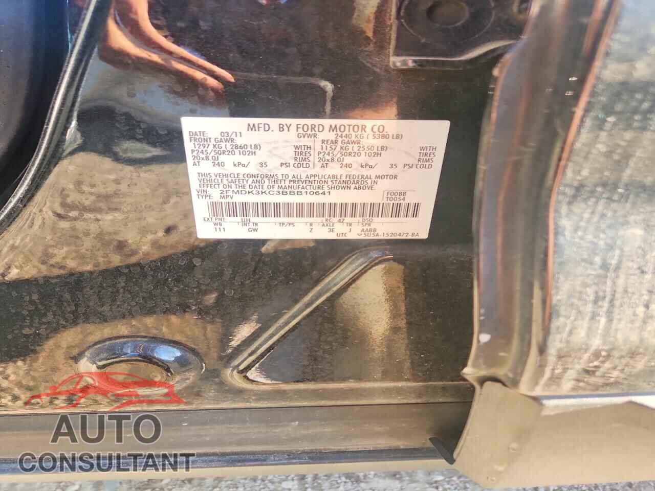 FORD EDGE 2011 - 2FMDK3KC3BBB10641