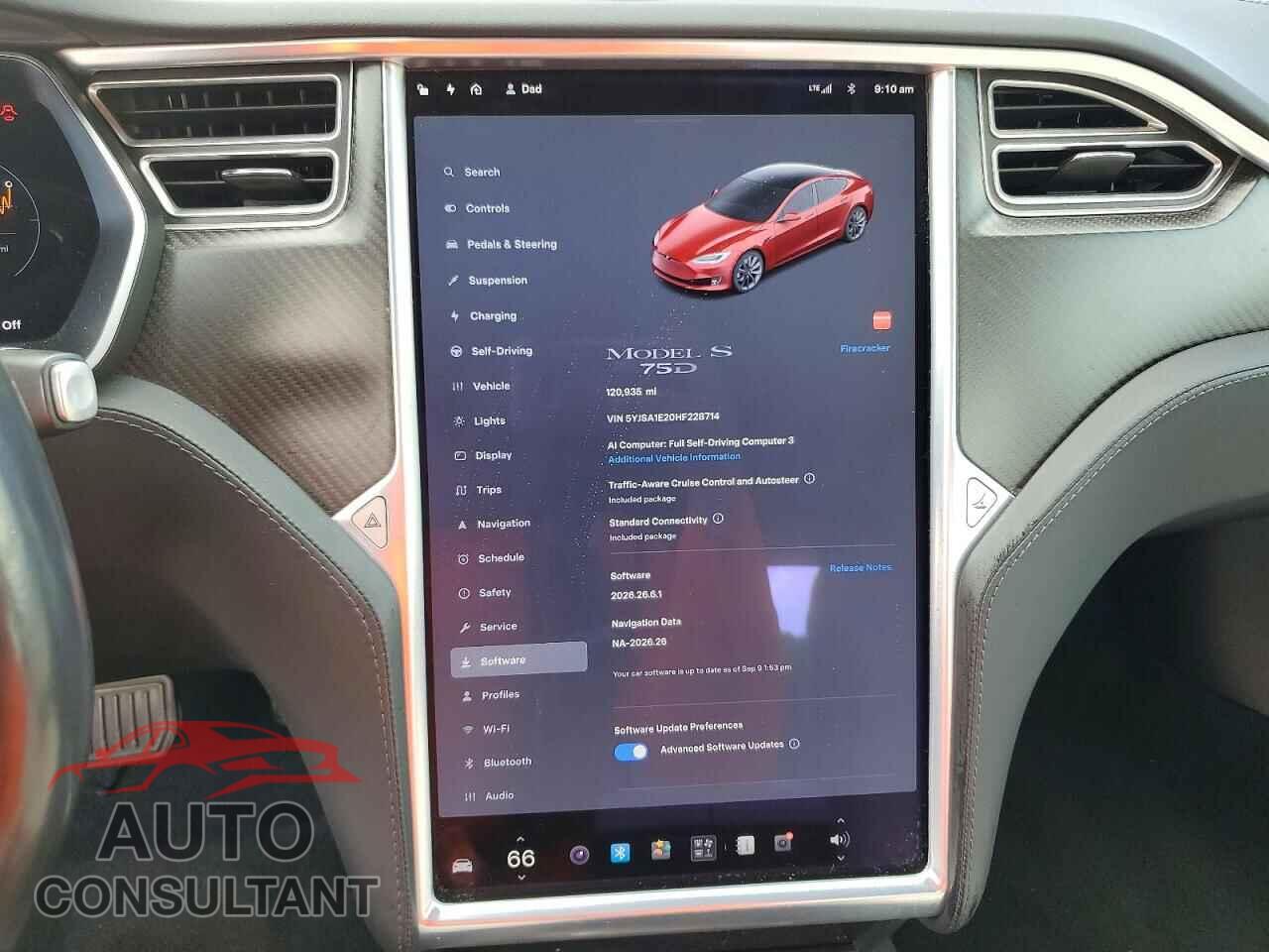 TESLA MODEL S 2017 - 5YJSA1E20HF228714
