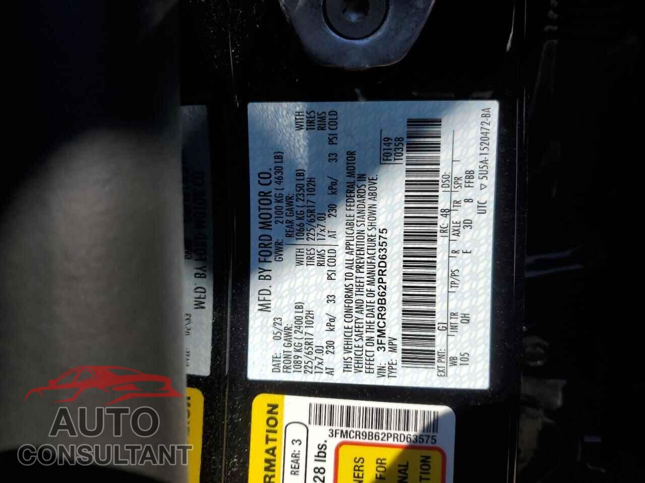 FORD BRONCO 2023 - 3FMCR9B62PRD63575
