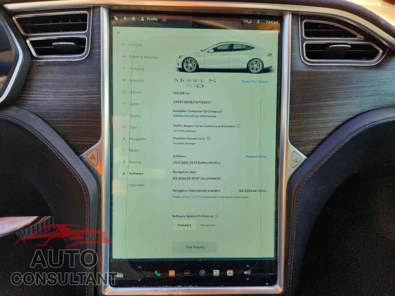 TESLA MODEL S 2016 - 5YJSA1E27GF125837