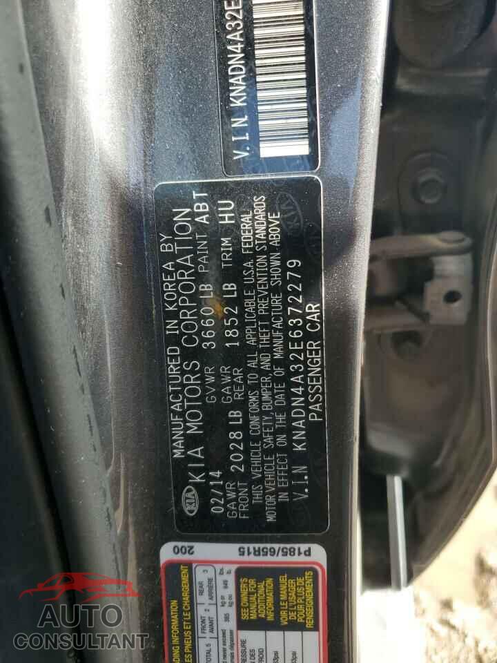 KIA RIO 2014 - KNADN4A32E6372279