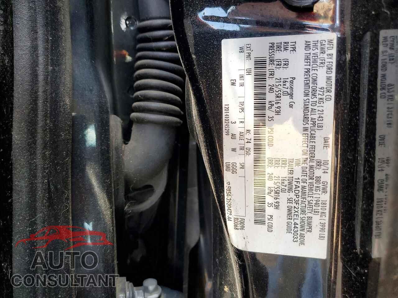 FORD FOCUS 2014 - 1FADP3F2XEL443033