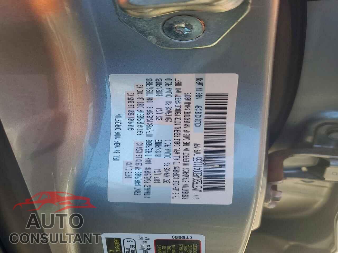 MAZDA CX-9 2013 - JM3TB2CA5D0411155