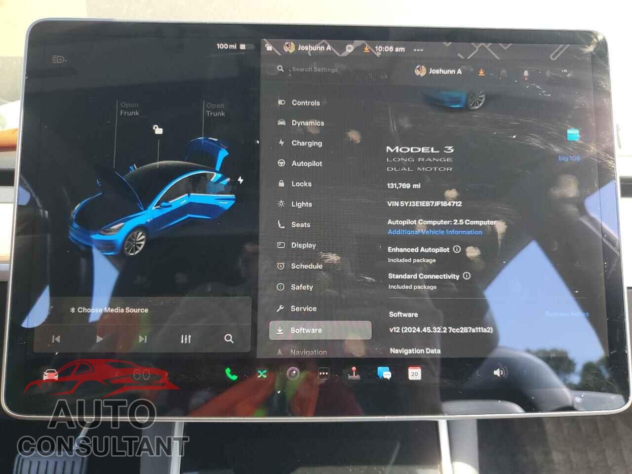 TESLA MODEL 3 2018 - 5YJ3E1EB7JF184712