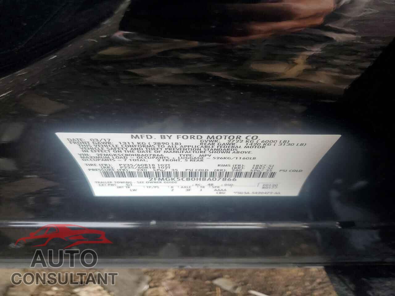 FORD FLEX 2017 - 2FMGK5C80HBA07866