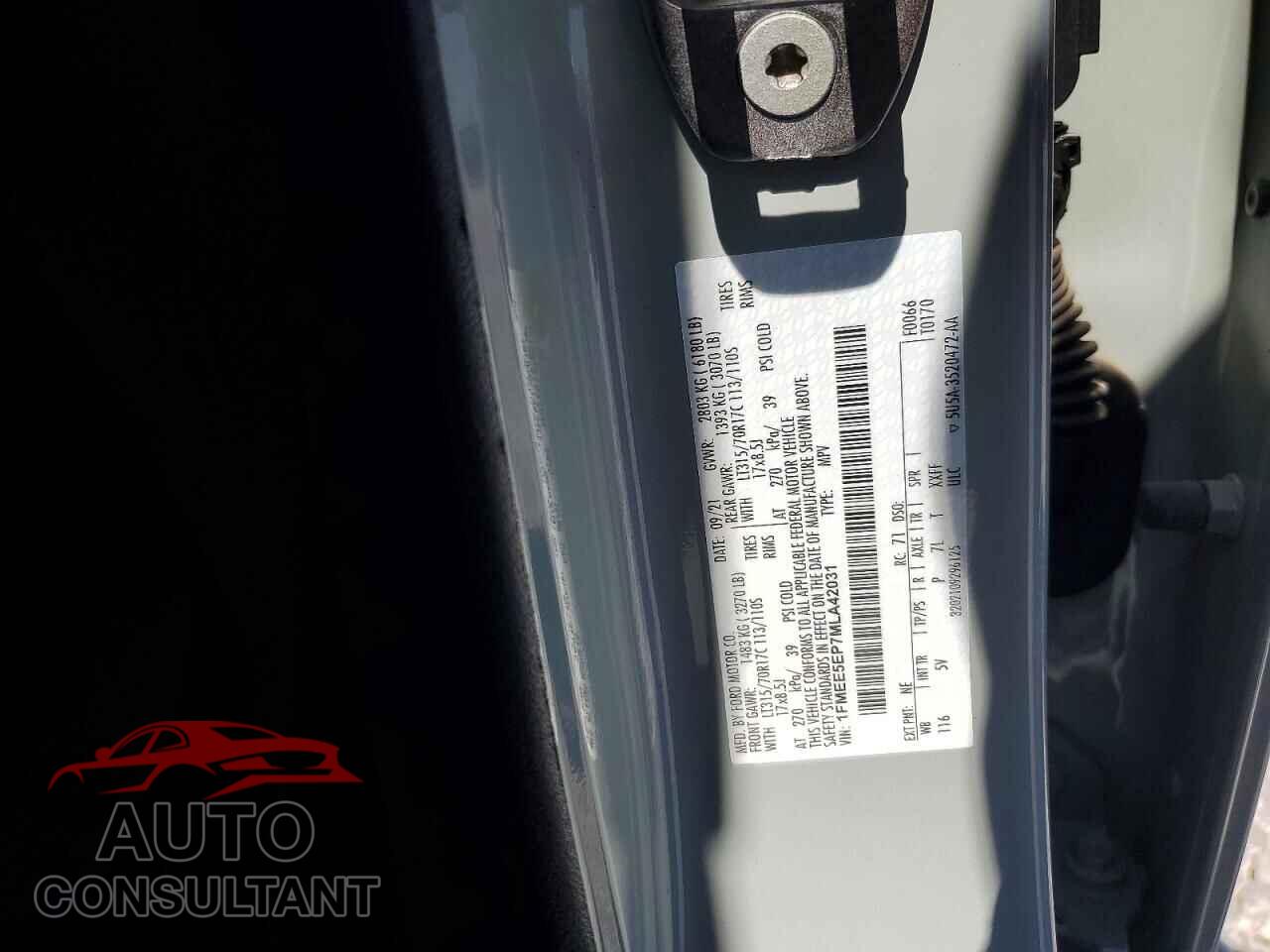 FORD BRONCO 2021 - 1FMEE5EP7MLA42031