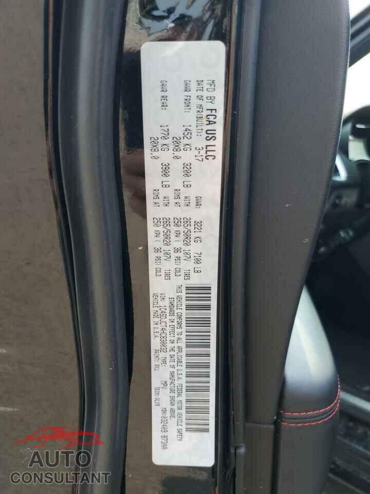DODGE DURANGO 2017 - 1C4SDJCT4HC830032