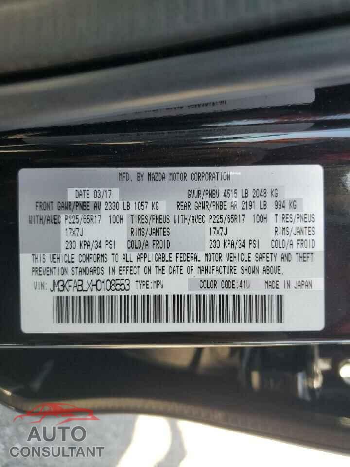 MAZDA CX-5 2017 - JM3KFABLXH0108553
