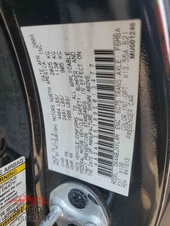 MITSUBISHI ECLIPSE 2009 - 4A3AL35T89E013477