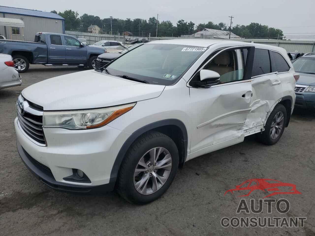 TOYOTA HIGHLANDER 2015 - 5TDBKRFH5FS145528