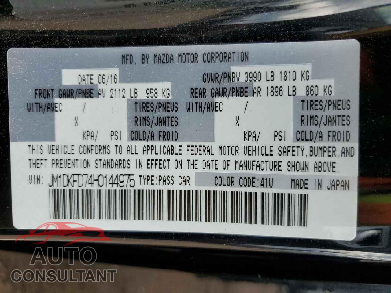 MAZDA CX-3 2017 - JM1DKFD74H0144975