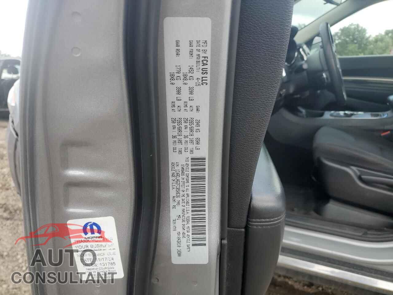 DODGE DURANGO 2015 - 1C4RDJAG2FC850636