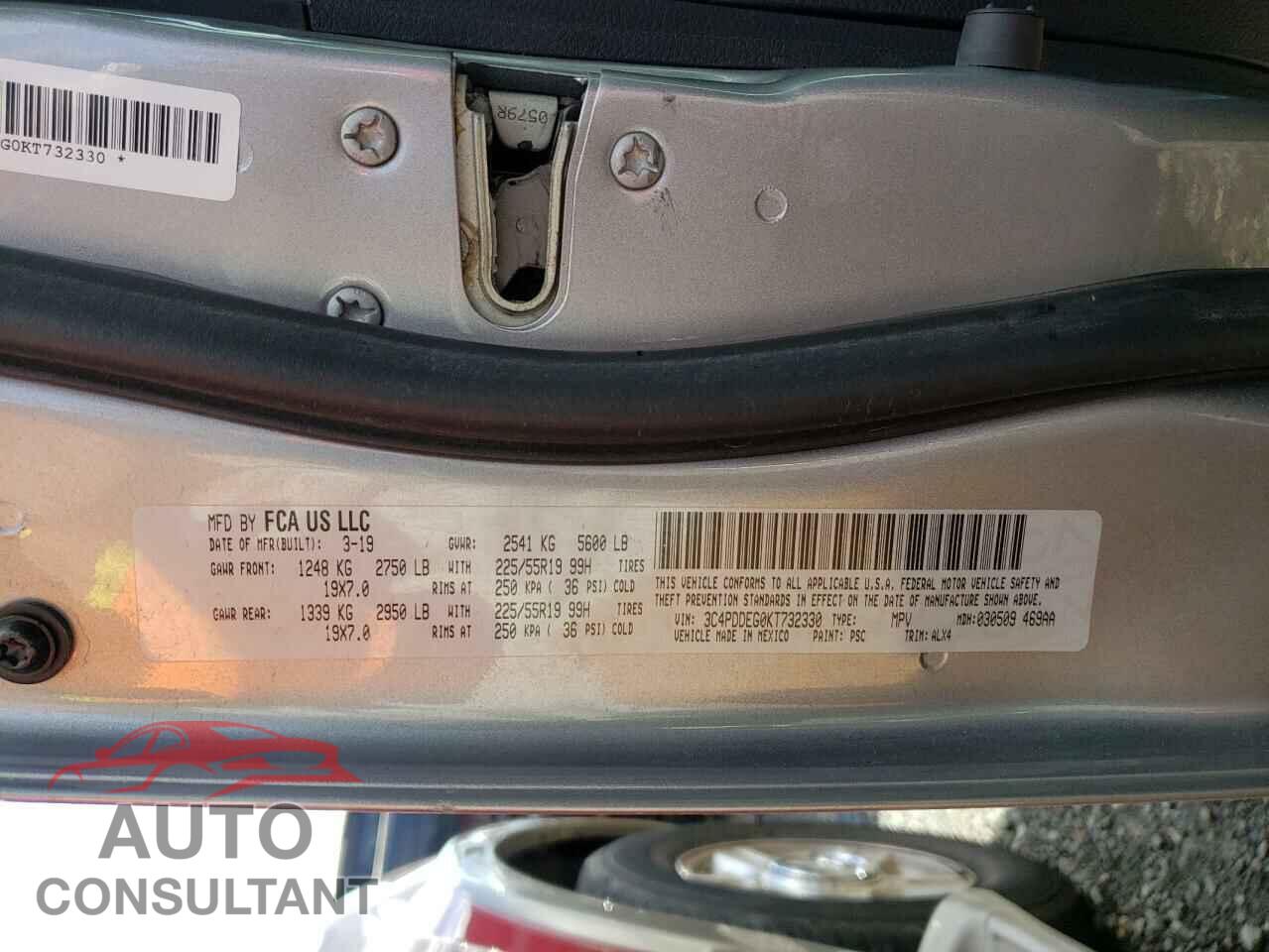 DODGE JOURNEY 2019 - 3C4PDDEG0KT732330