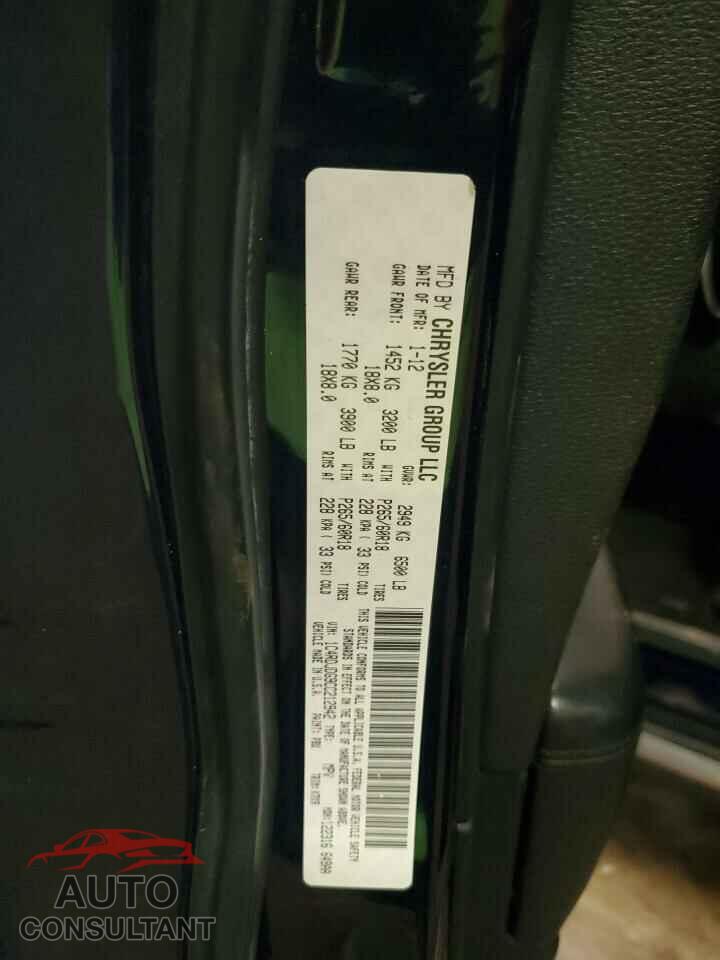 DODGE DURANGO 2012 - 1C4RDJDG9CC212942