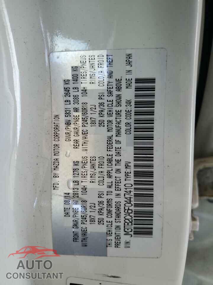 MAZDA CX-9 2015 - JM3TB2CA6F0447410