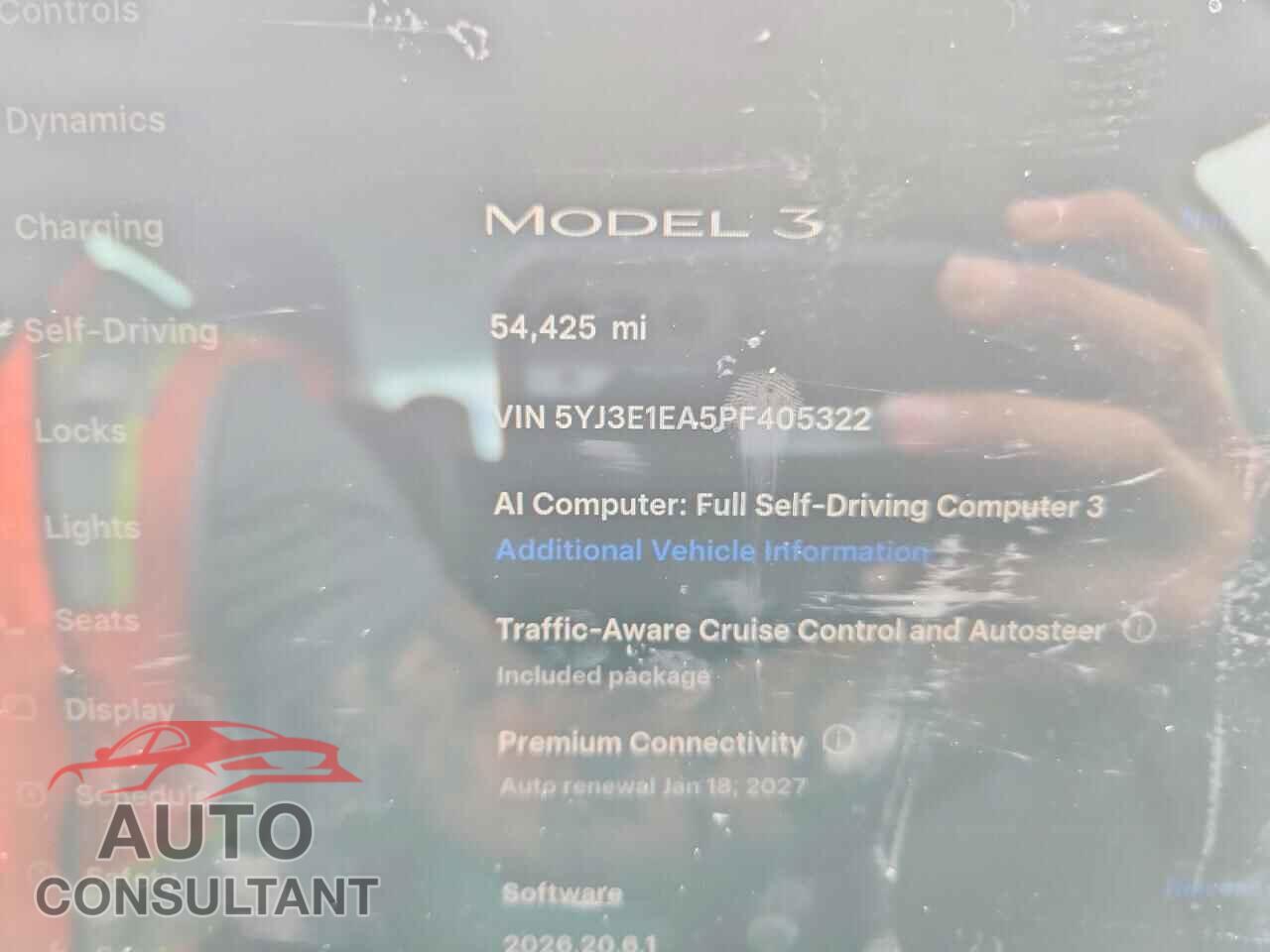 TESLA MODEL 3 2023 - 5YJ3E1EA5PF405322