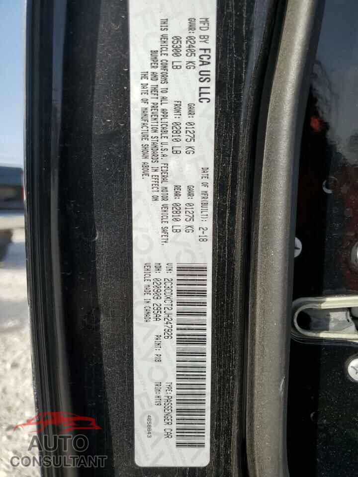 DODGE CHARGER 2018 - 2C3CDXCT2JH247926