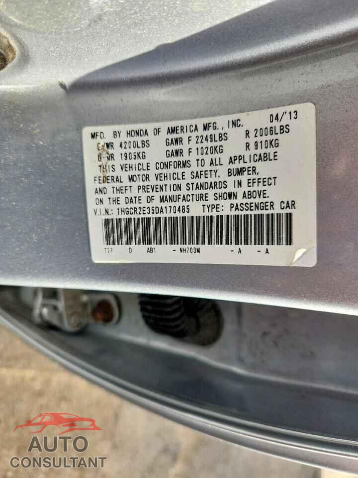 HONDA ACCORD 2013 - 1HGCR2E35DA170485