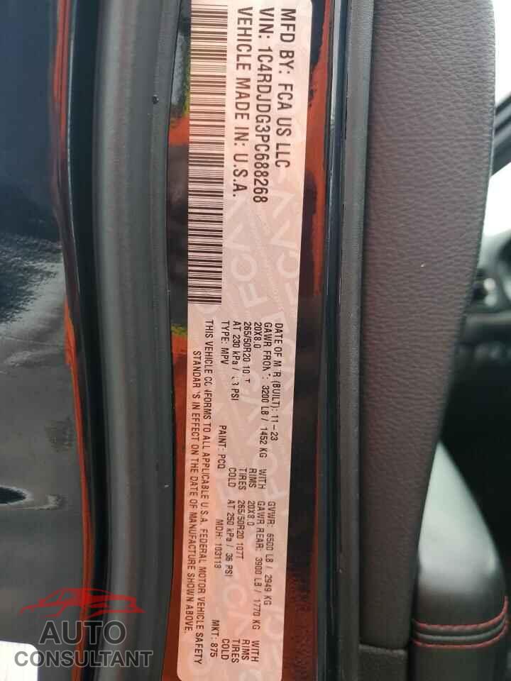 DODGE DURANGO 2023 - 1C4RDJDG3PC688268
