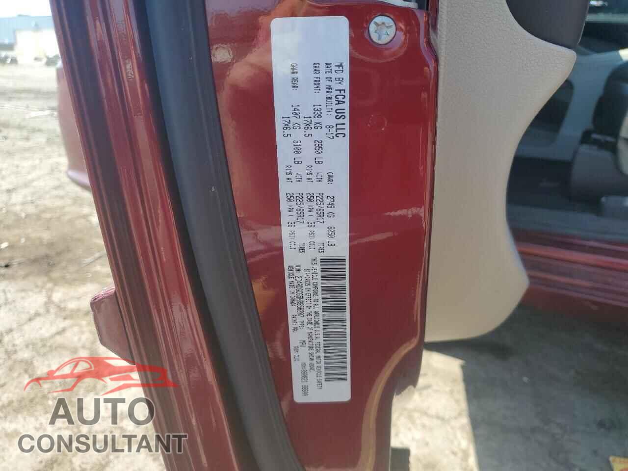 DODGE CARAVAN 2017 - 2C4RDGCG5HR858207