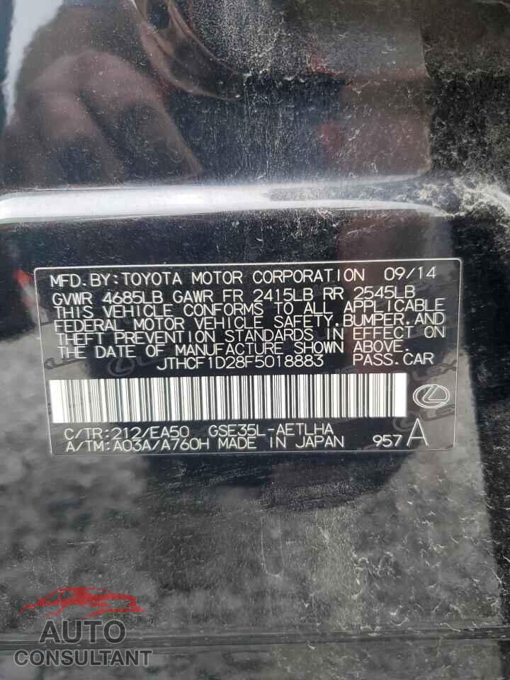 LEXUS IS 2015 - JTHCF1D28F5018883