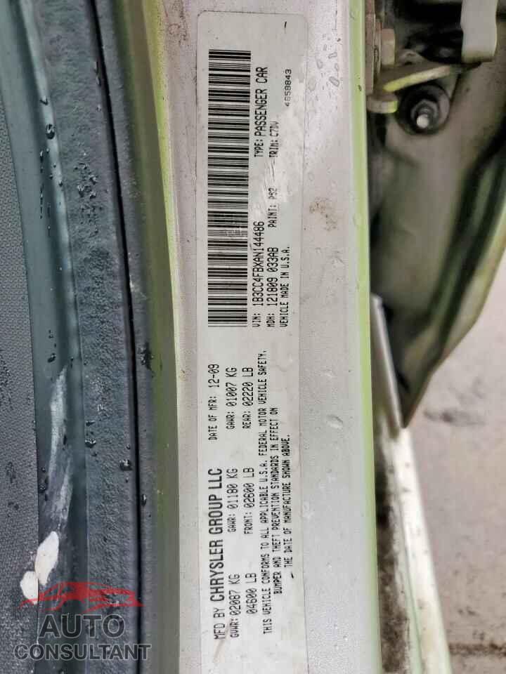 DODGE AVENGER 2010 - 1B3CC4FBXAN144486