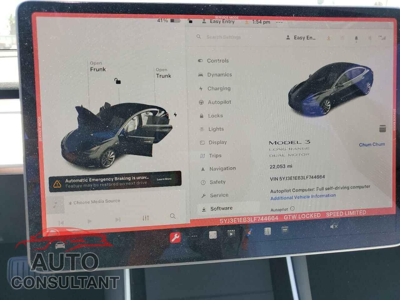 TESLA MODEL 3 2020 - 5YJ3E1EB3LF744664