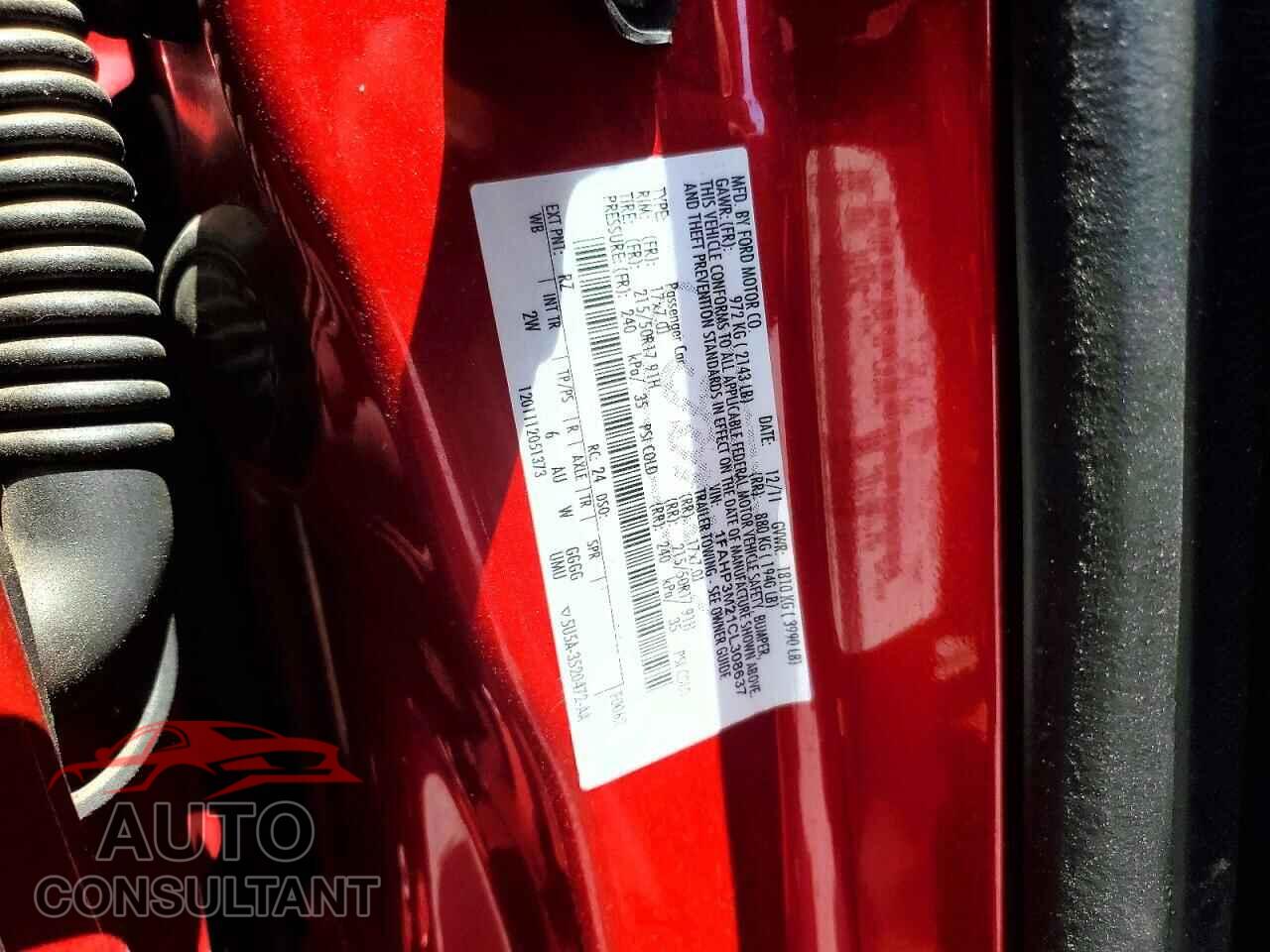 FORD FOCUS 2012 - 1FAHP3M21CL308637