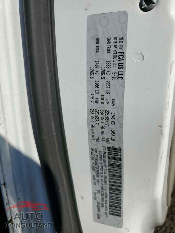 DODGE CARAVAN 2016 - 2C4RDGBG7GR368531