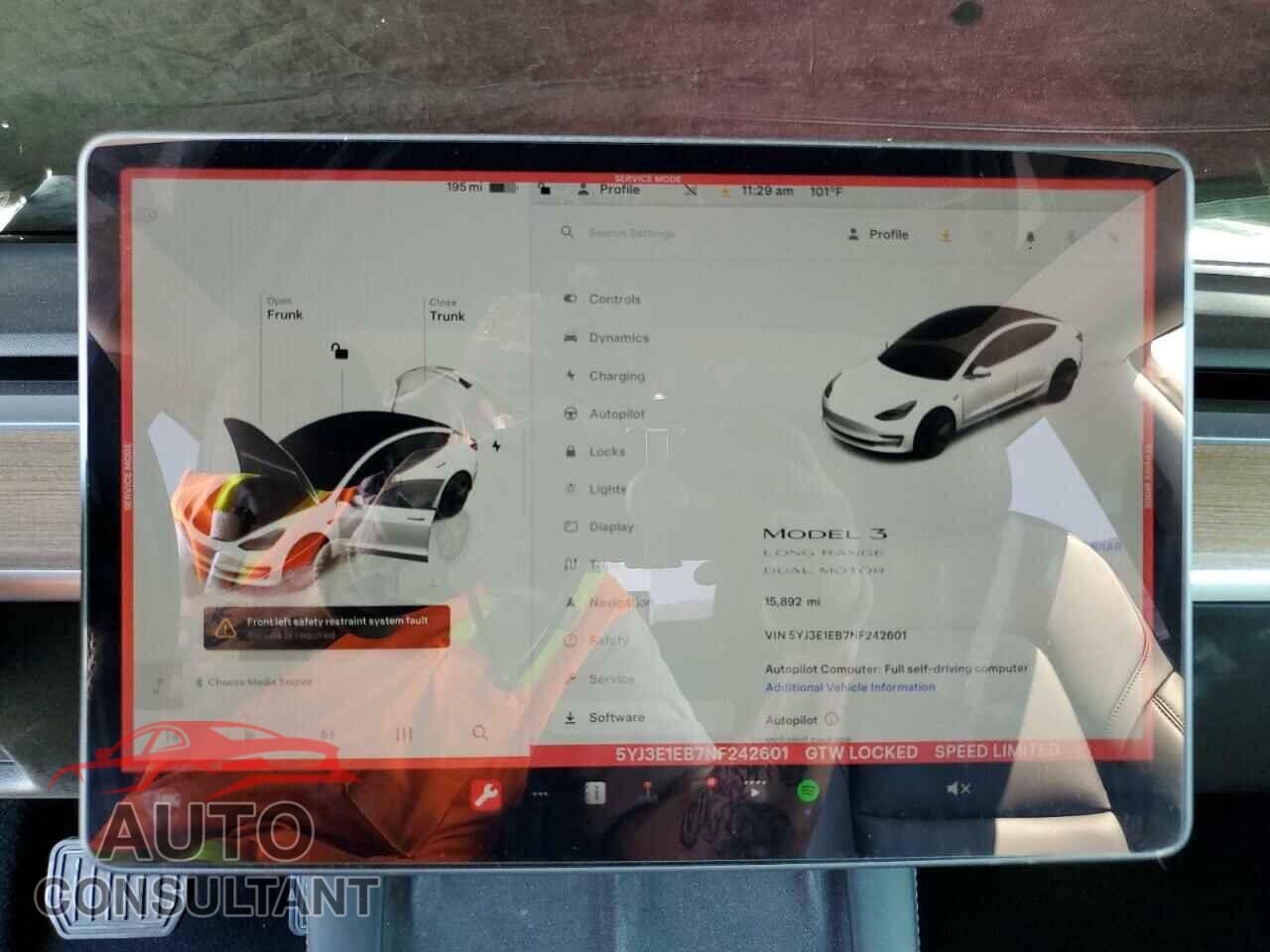 TESLA MODEL 3 2022 - 5YJ3E1EB7NF242601