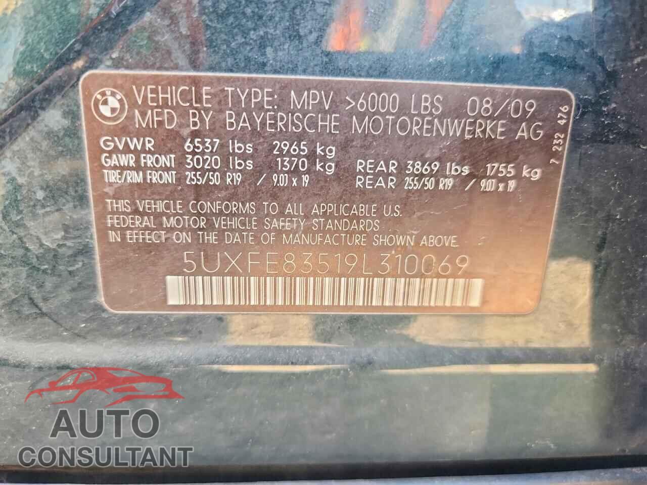 BMW X5 2009 - 5UXFE83519L310069