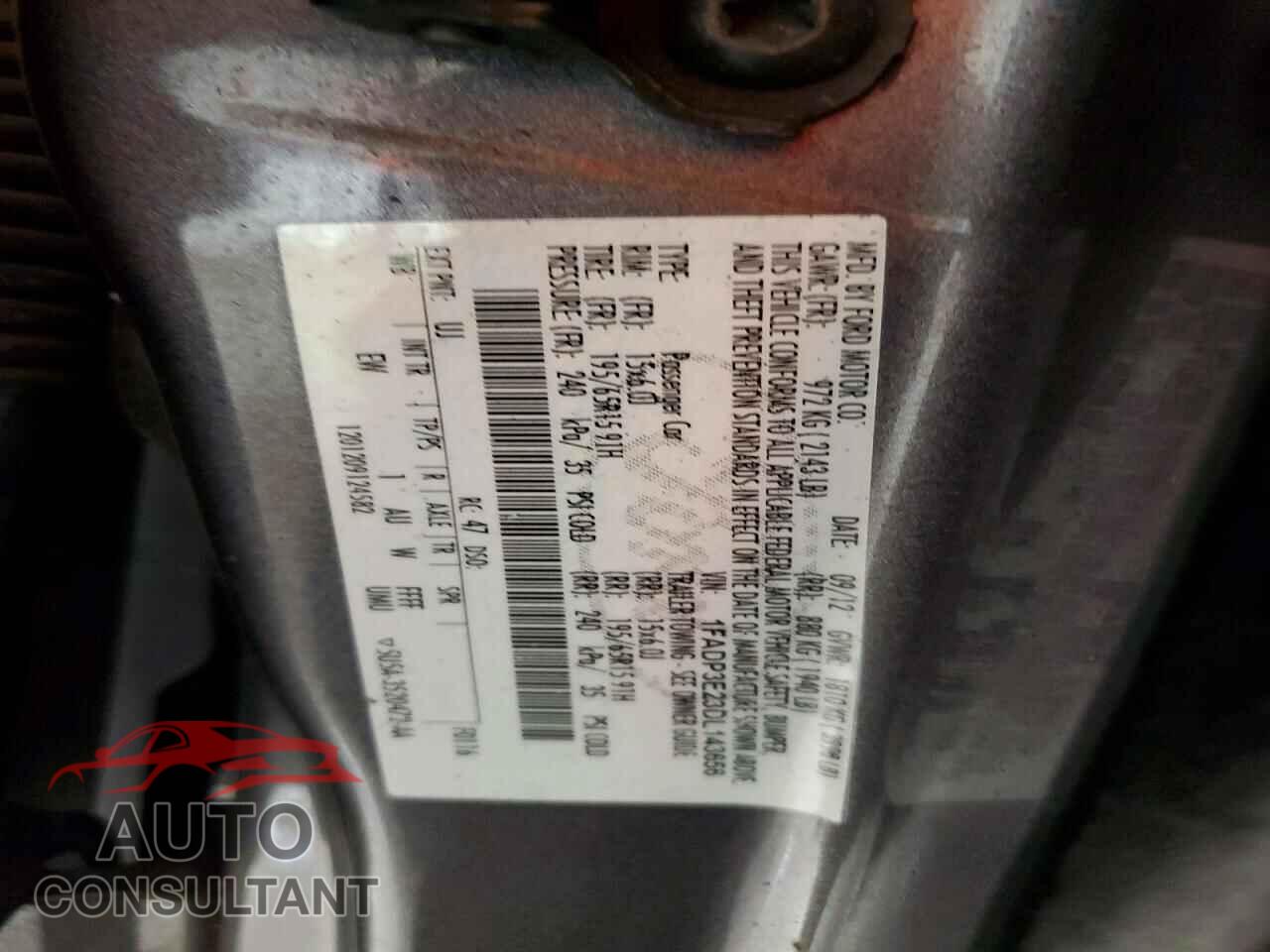 FORD FOCUS 2013 - 1FADP3E23DL143656