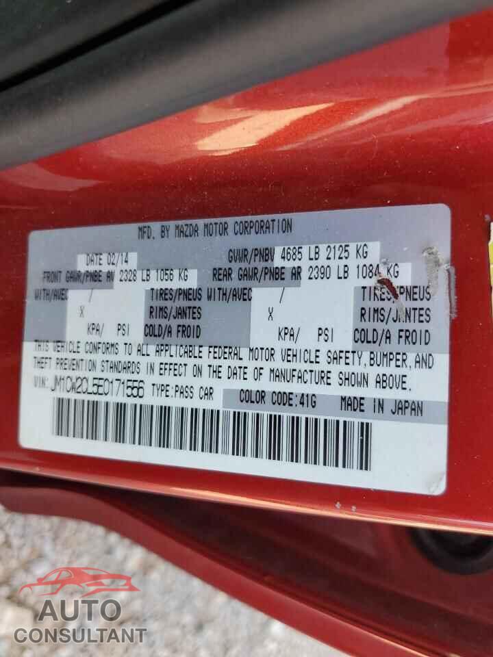 MAZDA 5 2014 - JM1CW2CL5E0171556