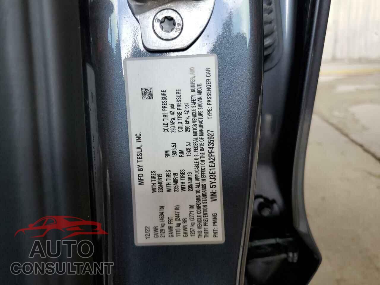 TESLA MODEL 3 2023 - 5YJ3E1EA2PF435927