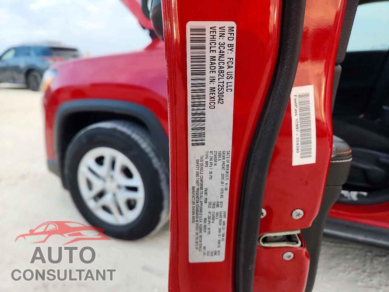 JEEP COMPASS 2020 - 3C4NJCAB2LT253042