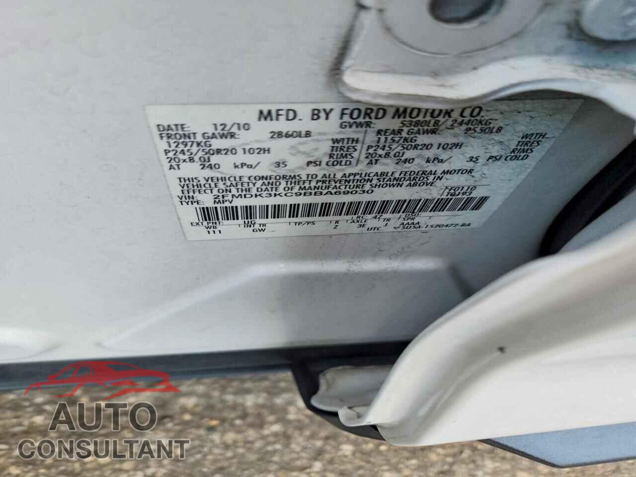FORD EDGE 2011 - 2FMDK3KC9BBA69030