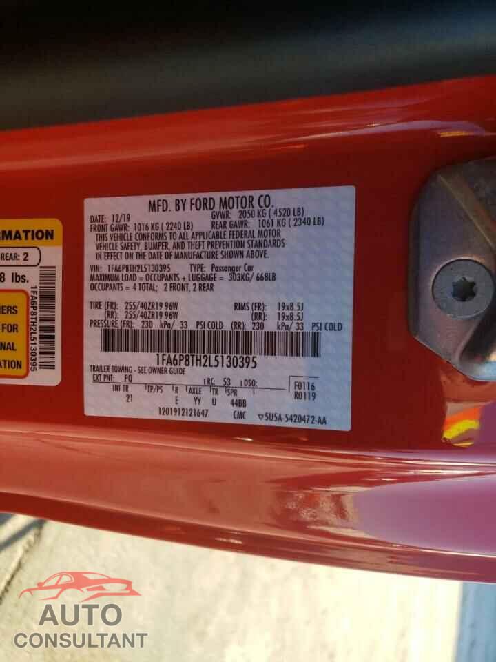 FORD MUSTANG 2020 - 1FA6P8TH2L5130395