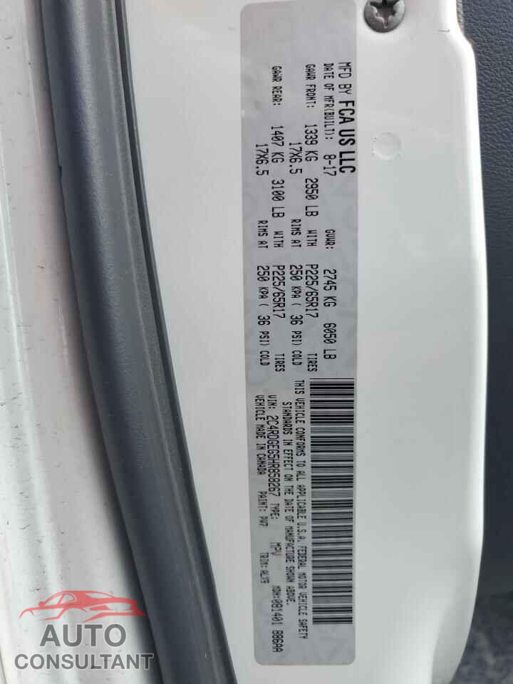 DODGE CARAVAN 2017 - 2C4RDGEG5HR858267