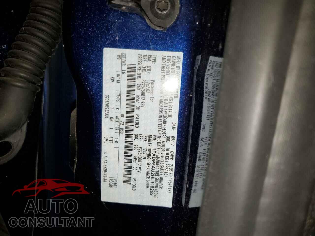 FORD CMAX 2017 - 1FADP5AU2HL118269